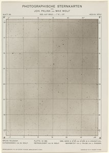 Carte Stellari Fotografiche (2 marzo 1906) da Max Wolf and Joh. Palisa