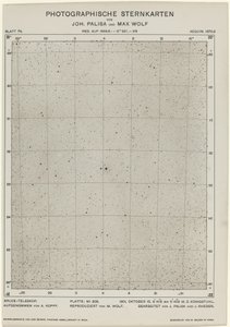 Carte stellari fotografiche (15 ottobre 1901) da Max Wolf and Joh. Palisa