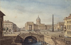 La Cattedrale di Kazan a San Pietroburgo, 1817 da Maxim Nikiphorovich Vorobyev