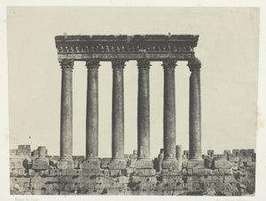 Baalbeck (Eliopoli), colonnato del Tempio del Sole; Siria da Maxime Du Camp