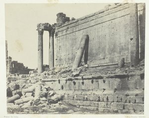 Baalbeck Heliopolis, Tempio di Giove, Facciata Orientale, Siria da Maxime Du Camp