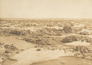 Batu-el-Hadjar. Vista presa alla Seconda Cataratta, marzo 1850 da Maxime Du Camp