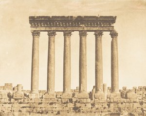 Colonnato del Tempio del Sole, a Baalbek Heliopolis, 15 settembre 1850 da Maxime Du Camp