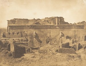 Facciata posteriore del grande Tempio di Dendera Tentyris, 1849-50 da Maxime Du Camp