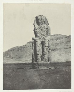 Colosso Monolitico di Amenhotep III, Tebe, 1849-1851, stampato 1852 da Maxime Du Camp