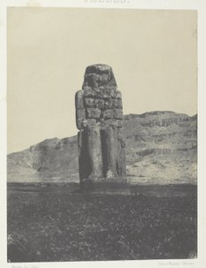Gournah, Statua di Memnone; Tebe da Maxime Du Camp