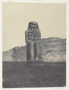 Gournah, Statua di Memnone; Tebe da Maxime Du Camp