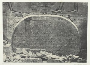 Grande Tempio di Iside a File, Proscynema Atto di Adorazione, Nubia, 1849-51, stampato 1852 da Maxime Du Camp