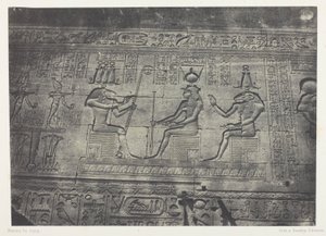 Grande Tempio di Denderah (Teutyres), Sculture della facciata posteriore; Alto Egitto, lastra 19 dall