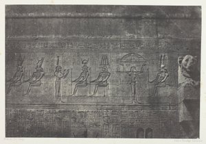 Grande Tempio di Denderah (Teutyres), Sculture della facciata posteriore; Alto Egitto, lastra 20 dall