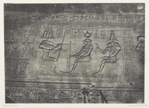 Grande Tempio di Denderah (Teutyres), Sculture della facciata posteriore; Alto Egitto, lastra 19 dall