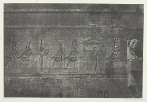 Grande Tempio di Denderah (Teutyres), Sculture della facciata posteriore; Alto Egitto, lastra 20 dall