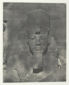 Ibsamboul, Colosso Mediale Sepolto dello Speos di Phrè Nubia, Palestina e Siria, 1849-51, stampato 1852 da Maxime Du Camp