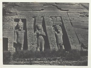 Ibsamboul, Parte Settentrionale del Tempio di Hathor, Nubia, 1849-1851 da Maxime Du Camp