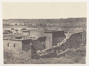 Kalabscheh, vista generale del tempio di Kalabscheh (Talmis); Nubia da Maxime Du Camp