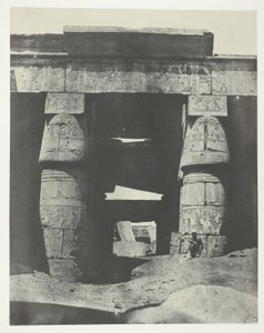 Karnak, Portico del Tempio di Khons; Tebe da Maxime Du Camp