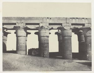 Luxor, Grande Colonnato del Palazzo; Tebe da Maxime Du Camp