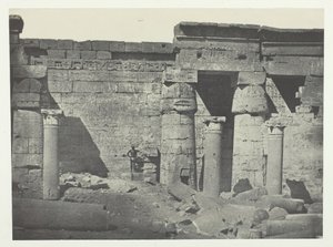 Médinet-Habou, Peristilio del Palazzo di Ramsès-Méiamoun, Tebe da Maxime Du Camp