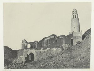 Moschea di Bellal nel Villaggio di Bab, Nubia, 1849-51, stampato nel 1852 da Maxime Du Camp