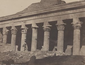 Nubia, Grande Tempio di Iside, a Filè, Galleria Orientale da Maxime Du Camp