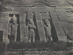 Nubia. Ibsamboul. Parte settentrionale del tempio di Hathor da Maxime Du Camp