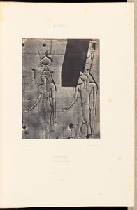Nubia. Kalabscheh. Iside e Horus-Arsiési da Maxime Du Camp