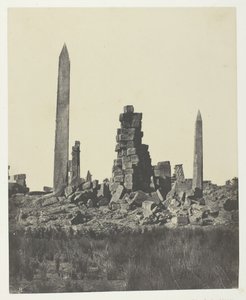 Palais de Karnak, Les Obélisques, Tebe, 1849-51, stampato 1852 da Maxime Du Camp
