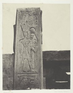 Palazzo di Karnak, Pilastro Davanti al Santuario di Granito; Tebe da Maxime Du Camp
