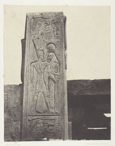 Palazzo di Karnak, Pilastro Davanti al Santuario di Granito; Tebe da Maxime Du Camp
