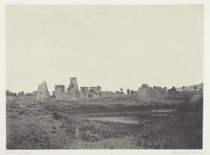 Palais de Karnak, Propilei del Sud; Tebe da Maxime Du Camp