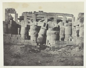 Palazzo di Karnak, Sala Ipostila vista da Nord; Tebe da Maxime Du Camp