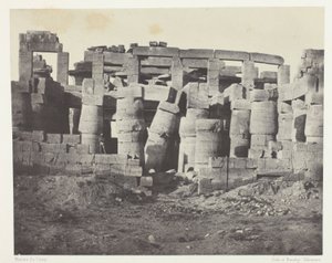 Palazzo di Karnak, Sala Ipostila vista da Nord; Tebe da Maxime Du Camp