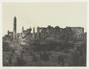 Palazzo di Karnak, vista generale delle rovine, presa a nord; Tebe da Maxime Du Camp