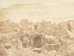 Rovine di una città cristiana, a Médinet-Habou Tebe, 1849-50