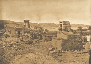 Rovine e Villaggio di Begueh, piccola isola a ovest di Philae da Maxime Du Camp