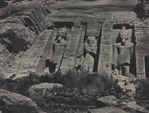 Parte meridionale del tempio rupestre di Hathor, Abu Simbel, 1850