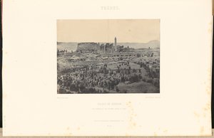 Tebe. Palazzo di Karnak. Veduta generale delle rovine, guardando verso est. da Maxime Du Camp
