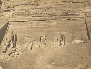 Vue de la façade du Spéos de Phré, ad Abousembil, marzo 1850