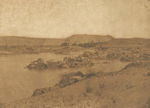 Vista della Prima Cataratta, presa a Ovest, tra Assuan e Philae, 1849-50 da Maxime Du Camp