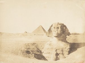 Veduta del grande Sfinge e della grande piramide di Menkaure da Maxime Du Camp