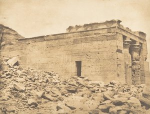 Vista del pronao del Tempio di Dandour Tropico del Cancro, 7 aprile 1850 da Maxime Du Camp
