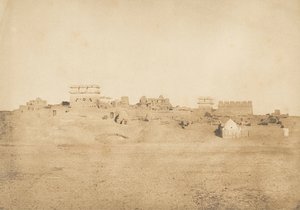 Vista di una Parte del Villaggio di Luxor, Tebe, 1849-50