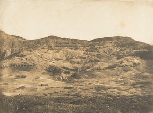 Vista generale della Necropoli di Tebe Gournah, 1849-50 da Maxime Du Camp