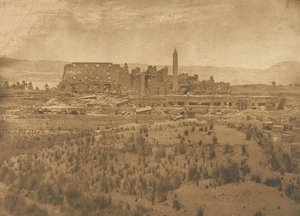 Vista generale delle rovine del Palazzo di Karnak presa a est - Tebe da Maxime Du Camp