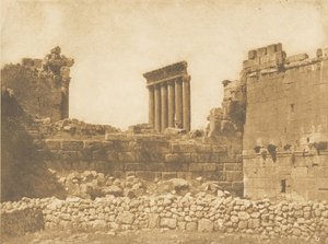 Veduta generale delle rovine di Baalbek, presa a est, settembre 1850 da Maxime Du Camp