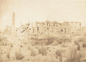 Veduta generale delle rovine del Palazzo di Karnak, presa da Nord, 1849-50 da Maxime Du Camp