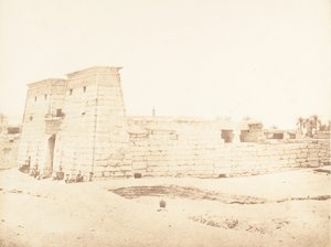 Veduta generale del Tempio di Khons, a Karnak, Tebe, 1849-50 da Maxime Du Camp