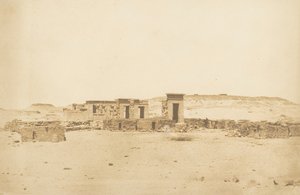 Vista generale del Tempio e del Villaggio di Deboude Parembole, 10 aprile 1850 da Maxime Du Camp