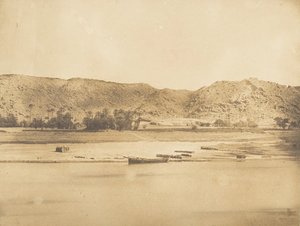 Vista presa a sud-est di Philae - Cherk-el-Hesseh, 1849-50 da Maxime Du Camp