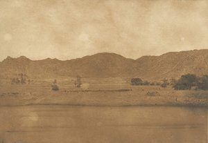 Vue prise du Nord-Est de Philae - Village de Kolokina, 1849-50 da Maxime Du Camp